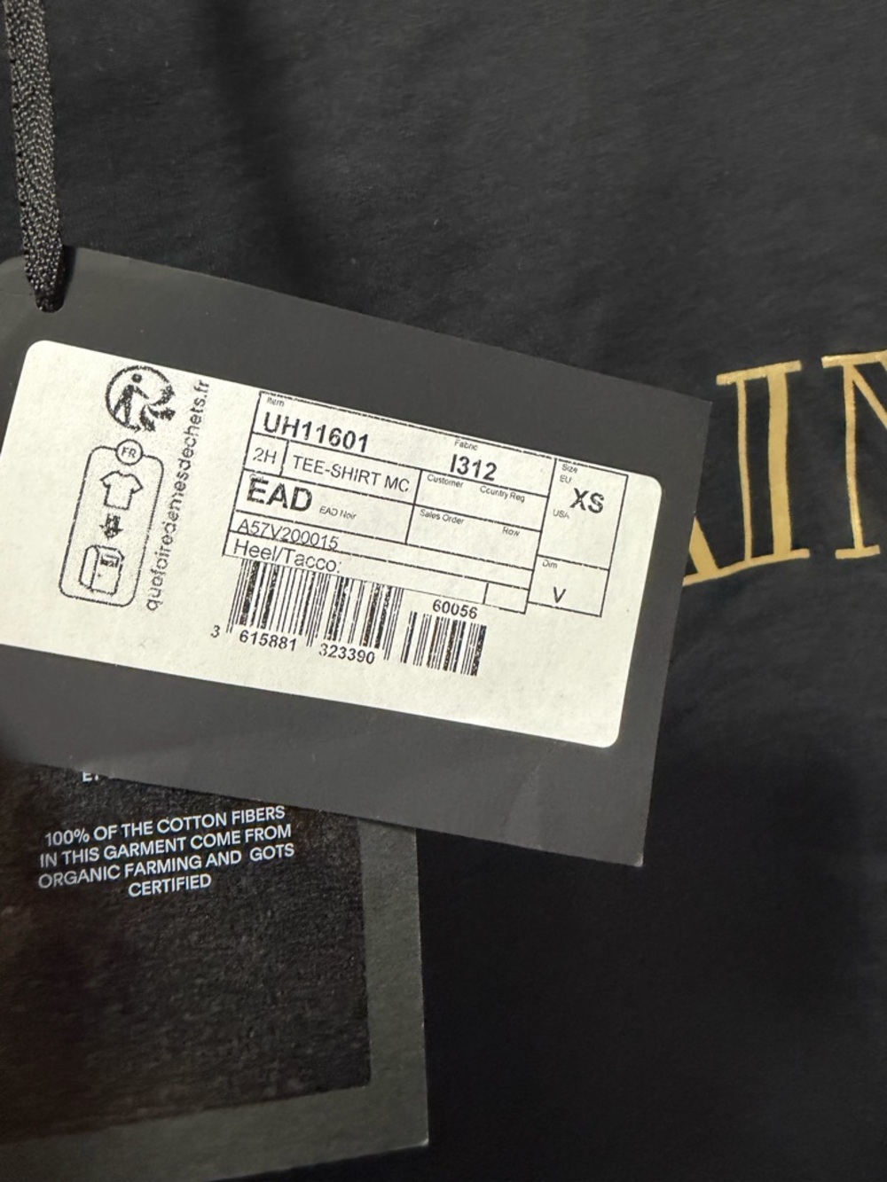 Balmain Black T-Shirt with Gold Logo - Picture 4 of 6